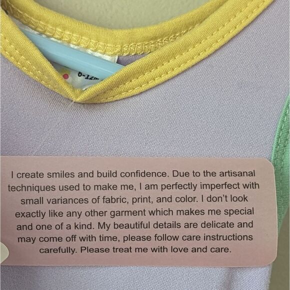 DotDotSmile Baby Twirl Dress 6–12M NWT | Pastel Lavender Mint | Chemical-Free - Picture 7 of 8